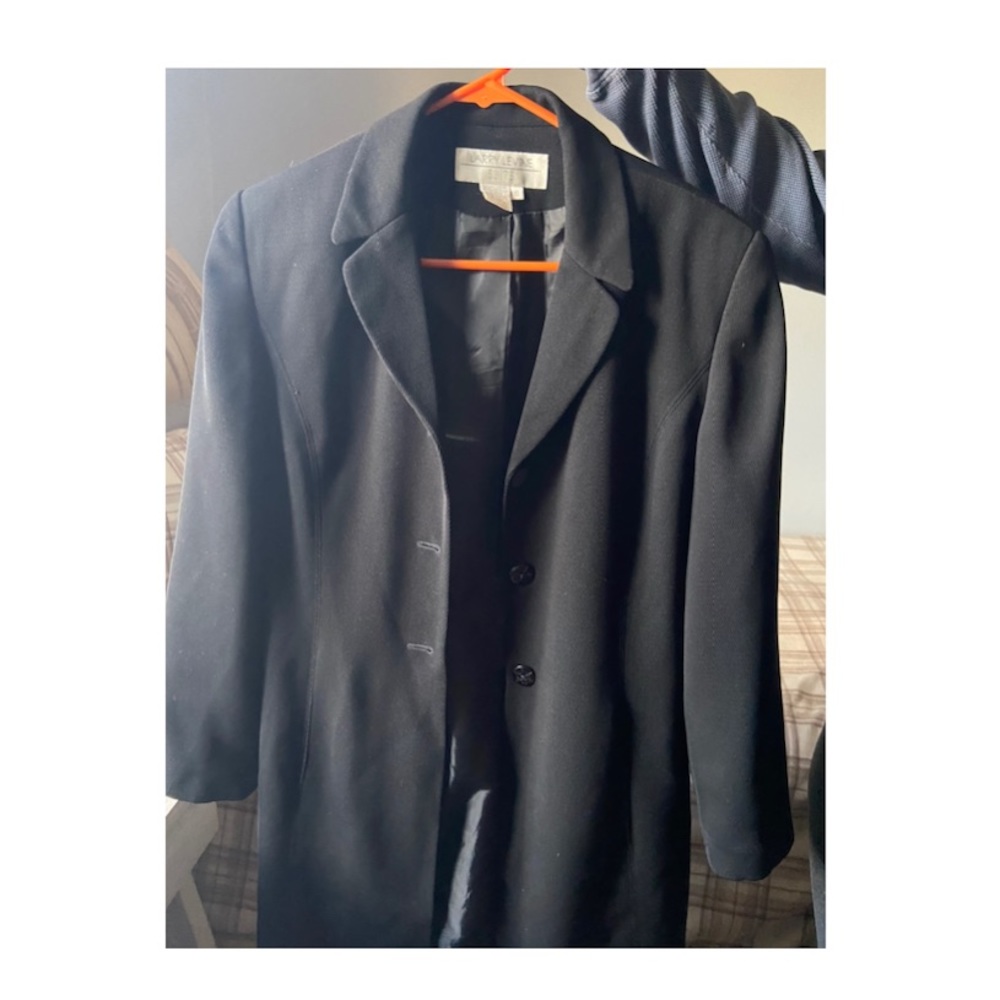 Larry Levine Black Solid Blazer Jacket - image 1